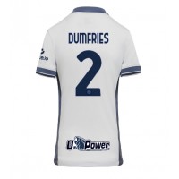 Camiseta Inter Milan Denzel Dumfries #2 Visitante Equipación para mujer 2024-25 manga corta